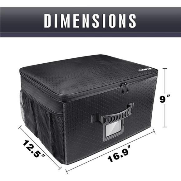 Golf Trunk Organizer Storage-Portable and Foldable Golf Storage Locker (Black) - Picture 7 of 7